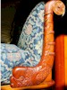 Handcrafted dolphin settee end
